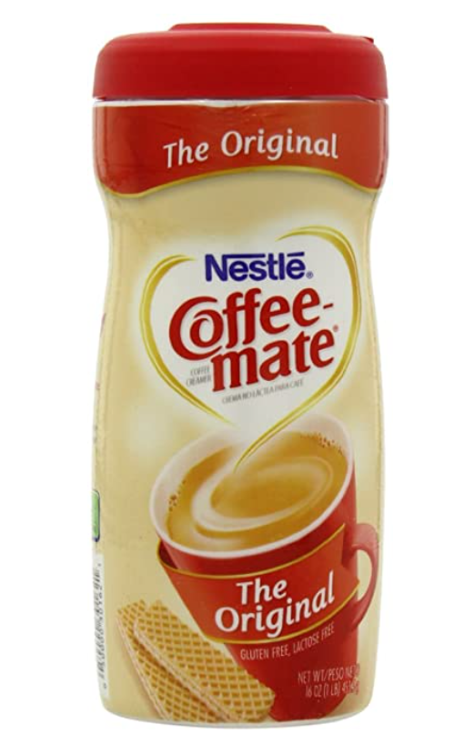 Nestle Coffee-mate Plain Original Powdered Coffee Creamer, 16 oz (2 Bottles)